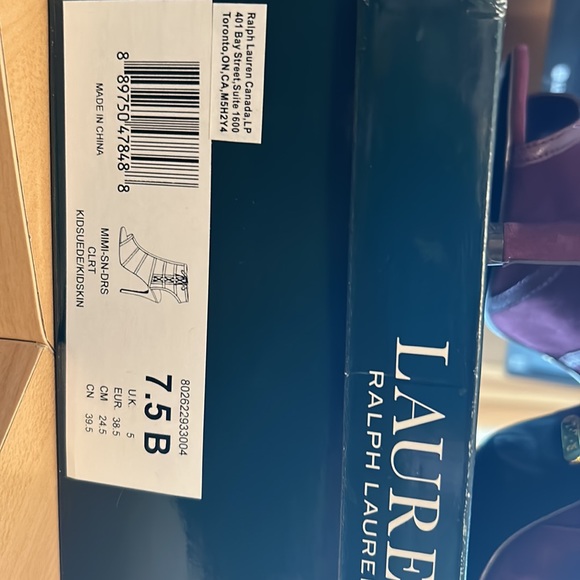 Burgundy suede booties with leather stripes - Picture 4 of 4